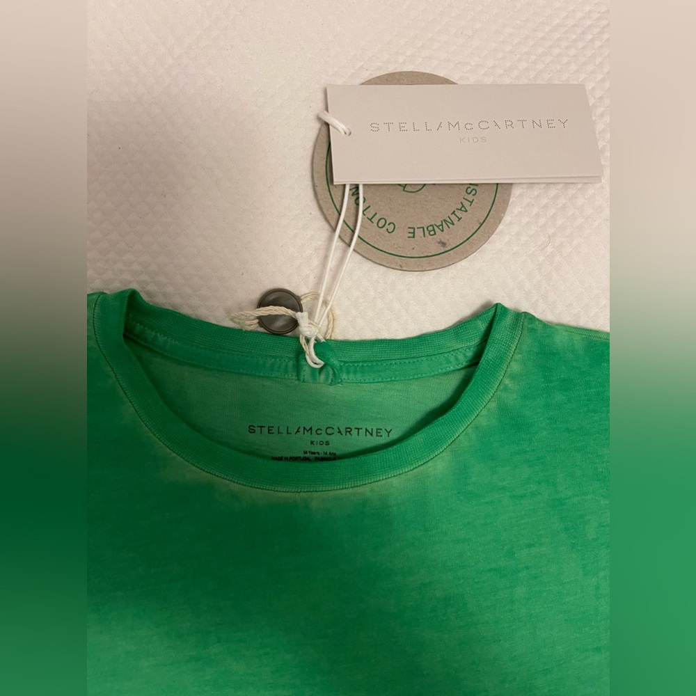 NWT Stella McCartney Neon Green T-shirt 16y - Picture 3 of 4